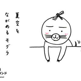 空を見るモグ
